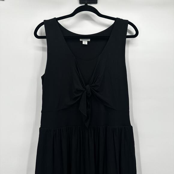 Sundance Dress Womens Small Black Sleeveless Tie Front Boho Rayon Spandex - Picture 2 of 9